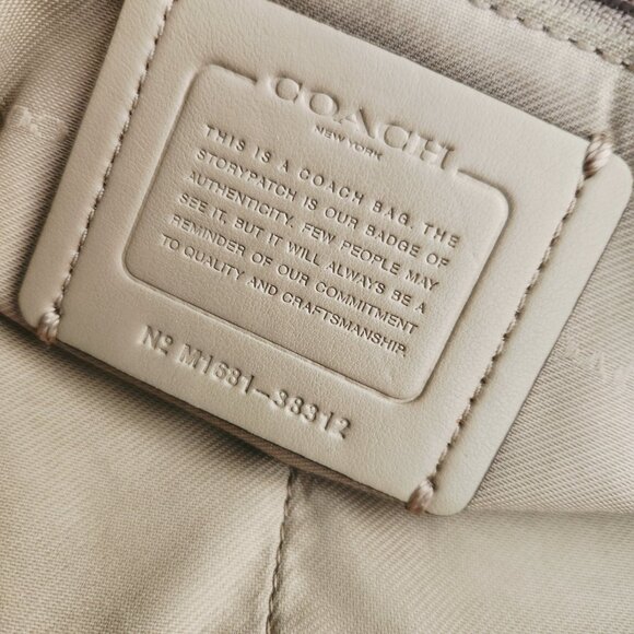 New Coach Taylor Tan Leather Shoulder Bag Purse - Picture 14 of 14